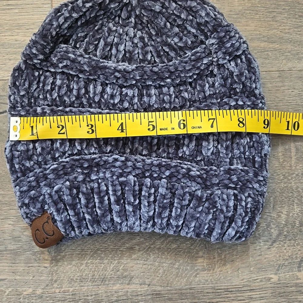 C.C Grey Chenille Scarf and Hat Set - Picture 5 of 6